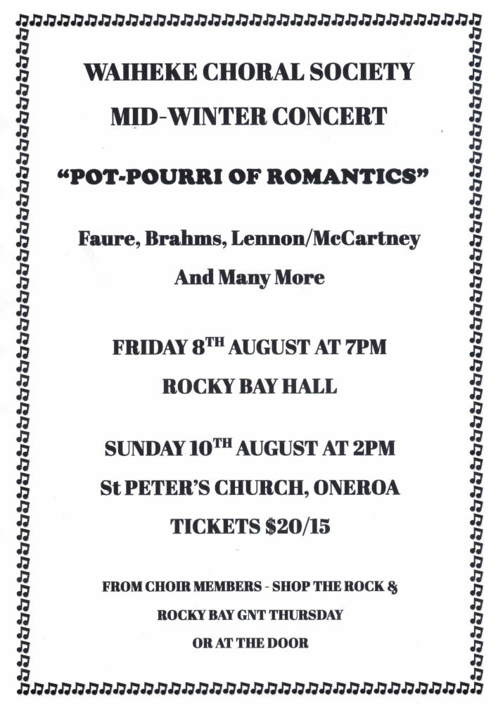 Mid-year concert 8-10 Aug 2025